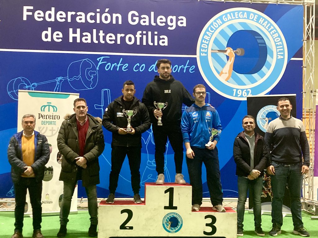 Podium masculino copa gallega halterofilia club Ourense